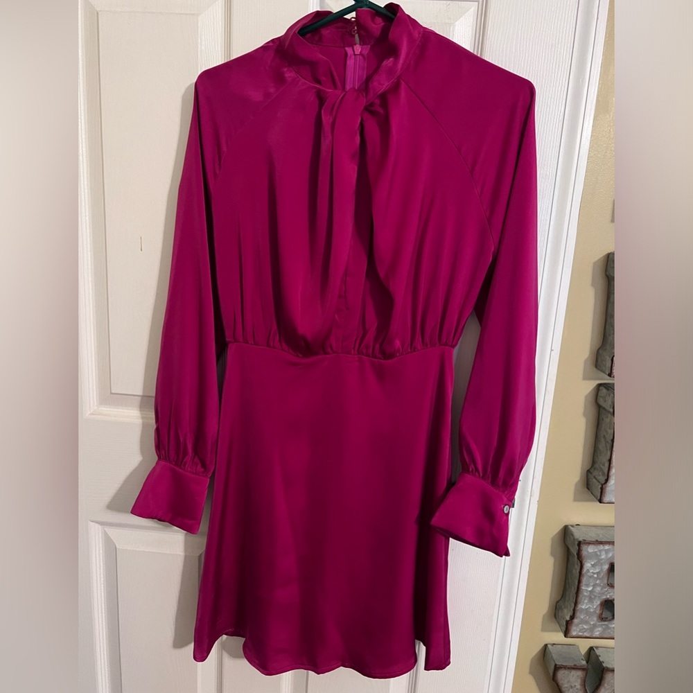 She Sky dark pink dress